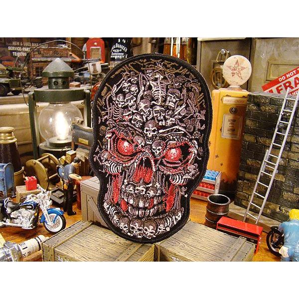 アメリカンバイカーズワッペン　（Skull Makes Skull Biker）　アメリカ雑貨　アメ...