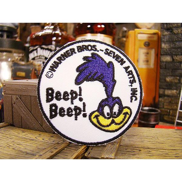 ロードランナー　ワッペン　（ラウンド）　アメリカ雑貨　アメリカン雑貨　アルファベット　車　エンブレム...