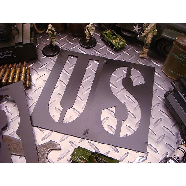 HANSON社　プラスチック　ステンシルプレート　46ピース英数字セット　（6インチ）　アメリカ雑貨...