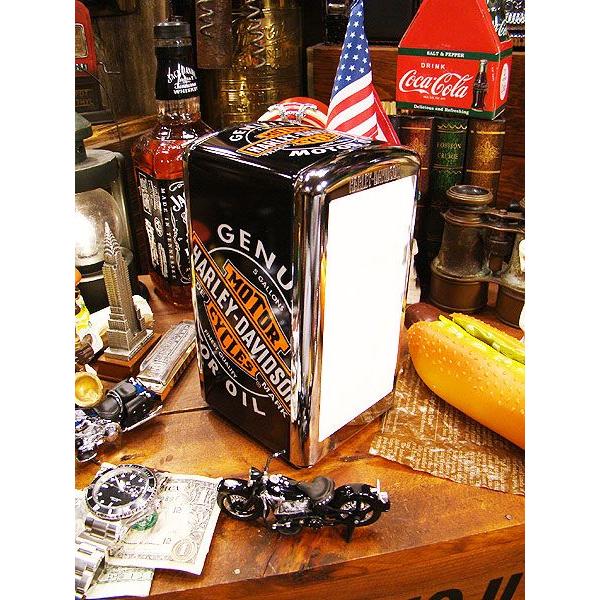 ハーレーダビッドソン　ナプキンディスペンサー　（ハーレーオイル缶）　■　アメリカン雑貨　アメリカ雑貨...
