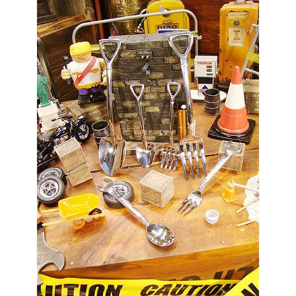 働く男のスコップスプーン　（スコップ＆スパナ全6点オールセット）　アメリカ雑貨　アメリカン雑貨　おも...