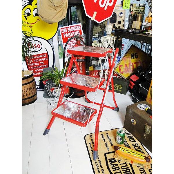 【即納】【在庫あり】ダルトン　フォールディング3ステップスラダー　（レッド）　■ アメリカ雑貨 アメ...