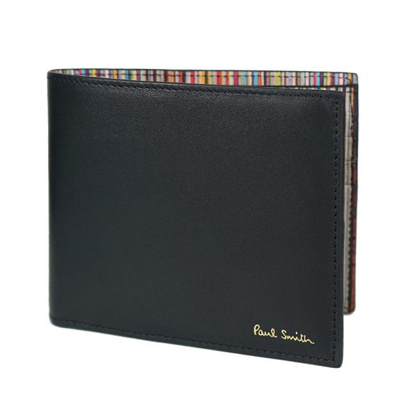 PAUL SMITH 二つ折り財布 マルチストライプ小銭入れ付き ポールスミス  WALLET BF...