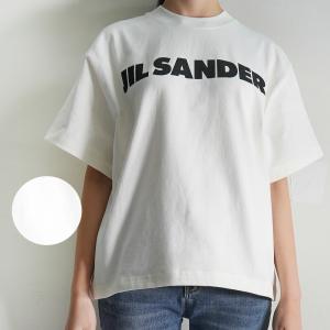 【週末限定 10％OFFクーポン】JIL SANDER ジルサンダー ロゴ Tシャツ レディース ジャージー LOGO T SHIRT 半袖(102/NATURAL)【JSCU707050WU248708】｜canetshop