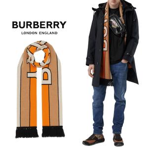 BURBERRY バーバリー カシミア マフラー メンズ Burberry Striped Lettering Scarf WARM CAMEL【8019589 A7409】【SALE】｜canetshop