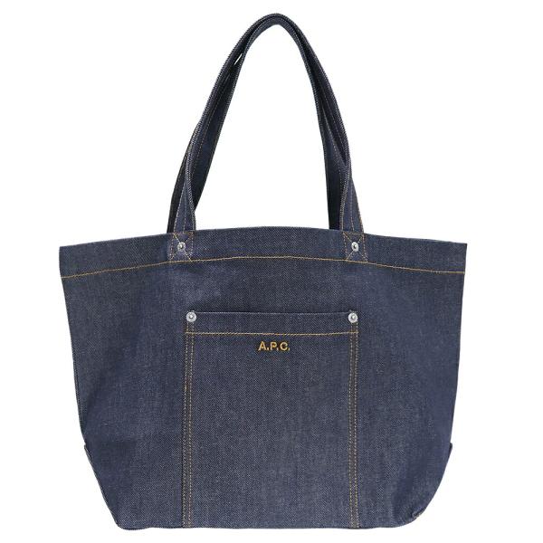 アーペーセー A.P.C. トートバッグ  デニム ロゴメンズ TOTE THAIS【COCSX-M...