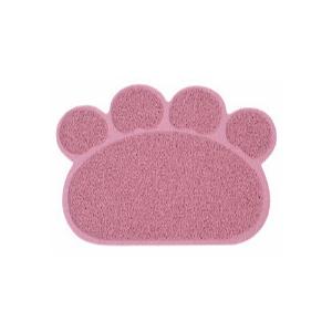 猫用　トイレマット　砂取りマット　ピンク　肉球