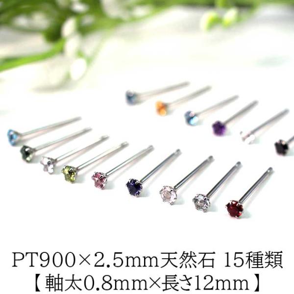 長く大切に使いたい一生物のプラチナ天然石 2.5mm ピアス セカンドピアス つけっぱなし PT 軸...