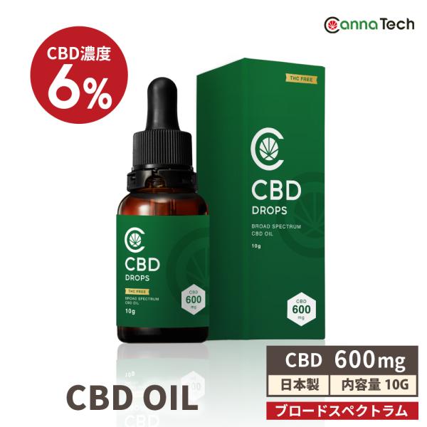 CBD オイル 10g 6% CBD 600mg CannaTech  実感力アップで新登場 ブロー...