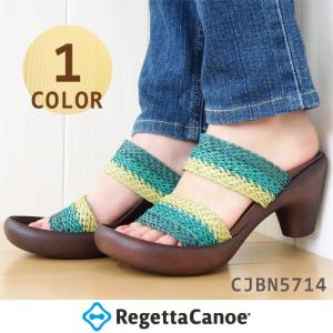 【CM×】リゲッタ カヌー サンダル / CJBN5714 / レディース / 7cmヒール / グラデーション メッシュ バナナヒールサンダル / RegettaCanoe / 日本製 正規取扱店