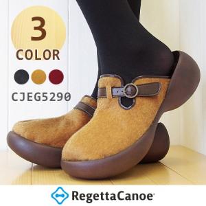 【CM×】リゲッタ カヌー サボ サンダル / CJEG5290 / レディース / ハラコ風 エッグヒール フラットインソール サボ / RegettaCanoe / 日本製 / 正規取扱店