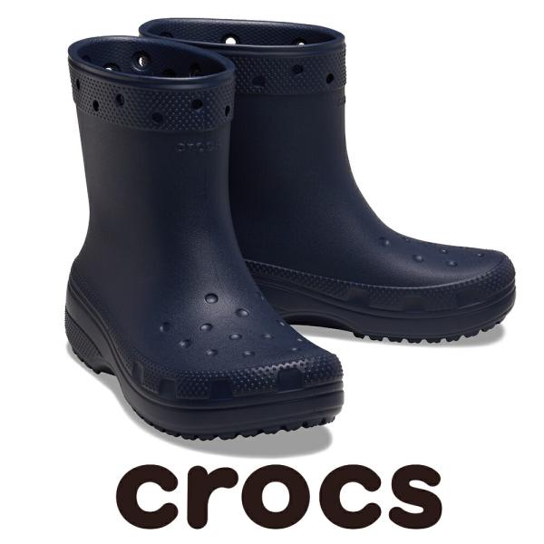 crocs クロックス 208363-navy ユニセックス Classic Rain Boot ク...