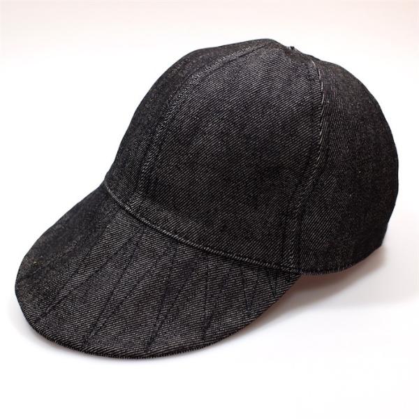 新品未使用品 6パネル ブラックデニムキャップ メンズL~XLサイズ相当 内周約60cm前後 黒 帽...