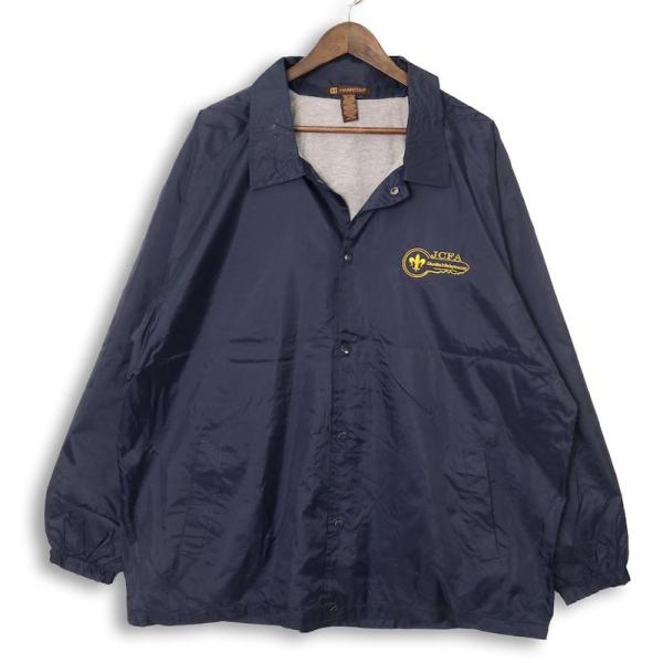 大きいサイズ メンズUS-2XLサイズ HARRITON ナイロンコーチジャケット JCFA 刺繍ロ...