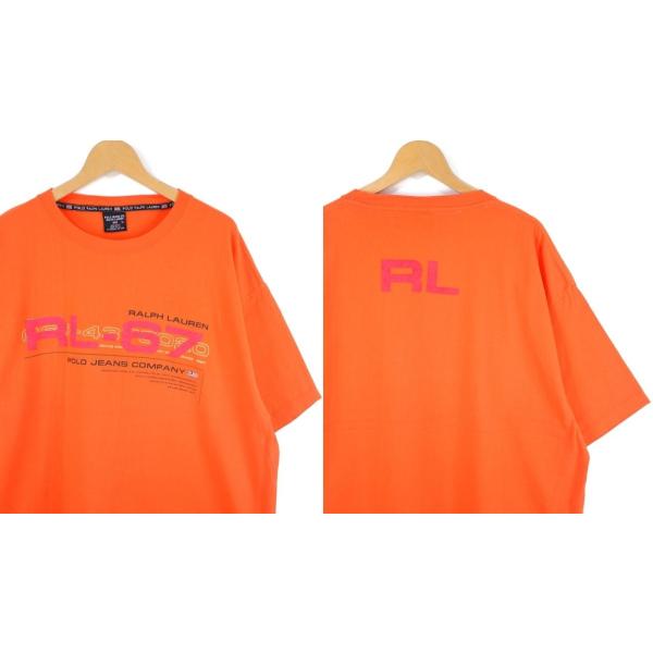 ポロジーンズ ラルフローレン RL-67 クルーネック 半袖プリントTシャツ USA製 1990年代...