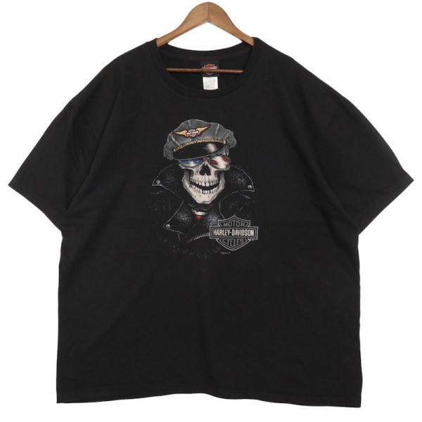 USA製 HARLEY-DAVIDSON ハーレーダビッドソン クルーネック半袖プリントTシャツ メ...