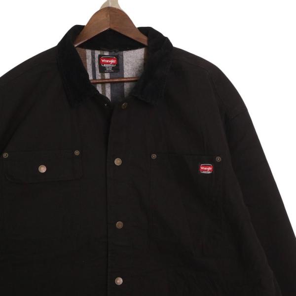 ラングラー ブランケットライナー ダックカバーオール 古着 メンズUS-2XLサイズ 黒 ブラック系...