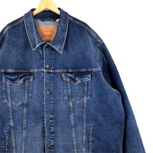 特大 Levi's リーバイス 4ポケット ストレッチデニムジャケット メンズUS-5XLサイズ ネイビー Gジャン ジージャン jk-3145｜canopus-web-shop