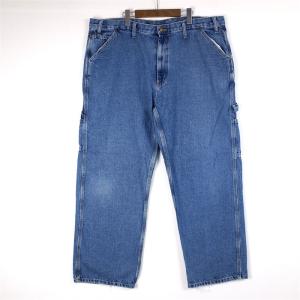 Kurry×roku ペイント ワークデニムパンツ RK Brand デニムペインターパンツ メンズW44 ストレート ブルー ワーク
