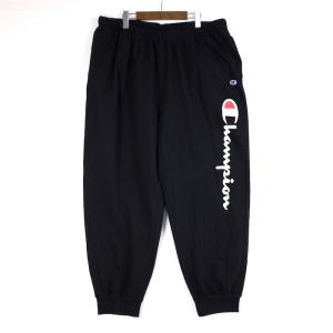 Champion チャンピオン スウェットパンツ メンズUS-2XLサイズ ブラック スクリプトロゴプリント pt-1187｜canopus-web-shop