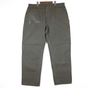 Carhartt カーハート ダック地ダブルニーワークパンツ メンズW42 モスグリーン B136MOS ORIGINAL DUNGAREE FIT 大きいサイズ pt-1292｜canopus-web-shop