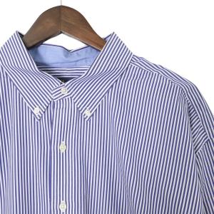 新品タグ付き★ポロラルフローレン 長袖 シャツ ストライプ コットン 現行タグ ラルフローレンストライプド コットン シャツネイビーサイズ4
