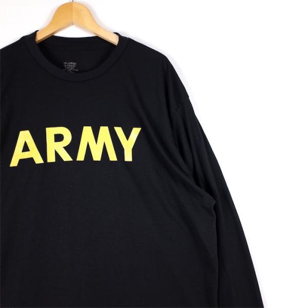 US.ARMY 米軍実物 APFU クルーネックロングスリーブトレーニングTシャツ メンズUS-XX...