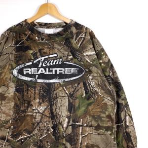 REALTREE リアルツリーカモフラージュ柄 クルーネックロングスリーブTシャツ メンズUS-2XLサイズ プリント 長袖 アウトドア迷彩 sh-4004n｜canopus-web-shop