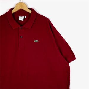 特大 フランス企画 LACOSTE ラコステ 半袖鹿の子ポロシャツ メンズ10L 日本サイズ6XLサイズ相当 エンジ BIG sh-4115n｜canopus-web-shop