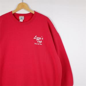 00's Lee リー クルーネックスウェットシャツ メンズUS-XXLサイズ 胸プリント レッド 2XL sh-4169｜canopus-web-shop