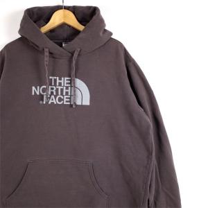 THE NORTH FACE ザ ノースフェイス スウェットパーカー メンズUS-2XLサイズ プリント グレー フーディー sh-4196｜canopus-web-shop