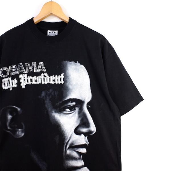 OBAMA前大統領 バラクオバマ 半袖プリントTシャツ メンズUS-XLサイズ ブラックアメリカ t...