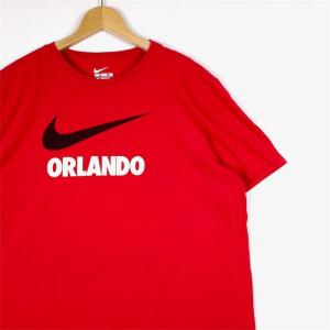 NIKE ナイキ クルーネック半袖プリントTシャツ メンズUS-XLサイズ レッド スウォッシュ スウッシュ ビッグサイズ t-2241n｜canopus-web-shop