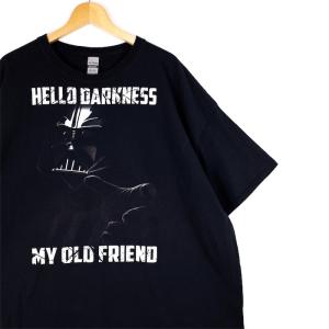 ダースベイダープリント クルーネック半袖Tシャツ メンズUS-3XLサイズ ブラック GILDAN スターウォーズ t-2396n｜canopus-web-shop