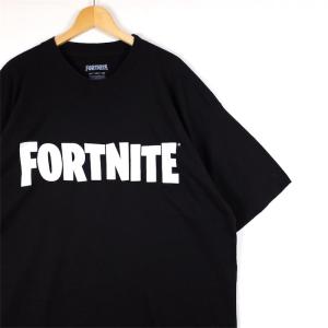 FORTNITE フォートナイト クルーネック半袖プリントTシャツ メンズUS-3XL TALLサイズ ブラック ゲーム t-2441n｜canopus-web-shop