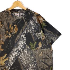 MOSSY OAK リアルツリーカモフラージュ柄 クルーネック半袖ポケット付きTシャツ ワンポイントプリント メンズUS-XLサイズ t-2471n｜canopus-web-shop