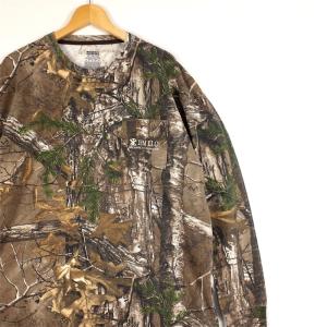 RUSSELL OUTDOORS ラッセルアウトドア リアルツリーカモ柄 クルーネック長袖Tシャツ ポケット付き プリント メンズUS-2XLサイズ t-2524n｜canopus-web-shop