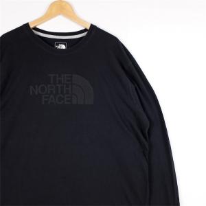 THE NORTH FACE クルーネック長袖プリントTシャツ メンズUS-2XLサイズ ブラック CLASSIC FIT ザノースフェイス ロンT t-2535n｜canopus-web-shop