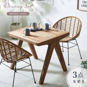 ダイニングテーブル カフェテーブル 古材 幅80 古民家風 角型