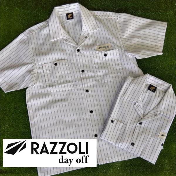 ワークシャツ　ストライプシャツ　カジュアル　アウトドア　キャンプ　RAZZOLI dayoff