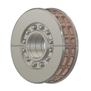 TOMIX製車両向けブレーキディスク（1両分）　[1/80]すずめ模型製3Dプリントパーツ　HO-S...