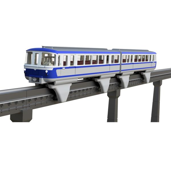 フルカラー姫路のモノレール（片運転台仕様）2両セット（1/150）　すずめ模型製3Dプリントパーツ　...