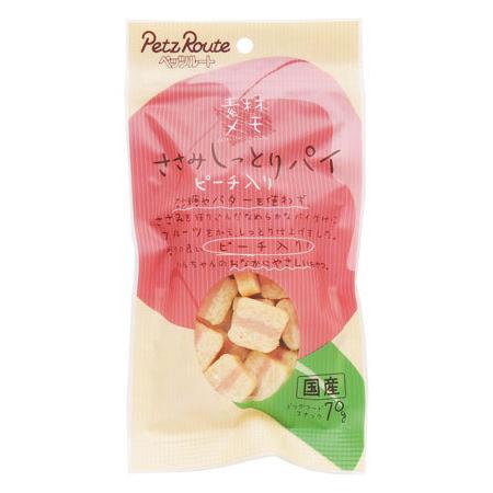 ペッツルート　素材メモ　ささみしっとりパイ　ピーチ入り　７０ｇ