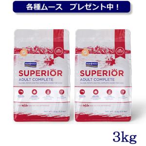 フィッシュ４ドッグ　スーペリア アダルト 3kg （1.5kg×2個）（選べるムース　プレゼント付き）｜cap