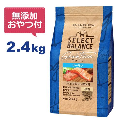 （無添加おやつ付き）セレクトバランス グレインフリー アダルトサーモン 小粒 2.4kg　１才以上の...