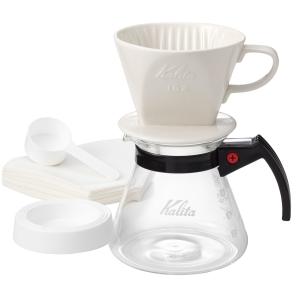 Kalita ドリップ器具セット (2〜4杯用) 陶器製ドリッパー/フィルター/500cc用コーヒーサーバー/メジャーカップ/ロト受け 【キャピタルコーヒー/CAPITAL】｜capital-coffee