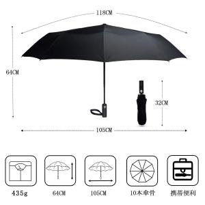 折りたたみ傘 ワンタッチ自動開閉 Teflon加工 丈夫な10本骨 210T高強度グラスファイバー 耐風撥水 2重構造 晴雨兼用 梅雨対策｜caply