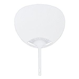 (末廣堂) Suehirodo 白うちわ ミドルサイズ プラスチック骨