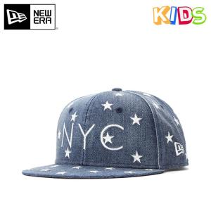 ニューエラ キッズ キャップ 帽子 9FIFTY STARS ON DENIM NYC ウォッシュドデニムの商品画像