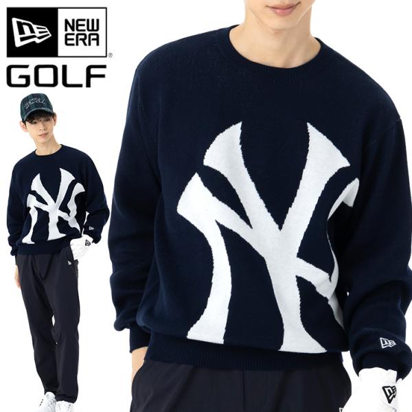 ニューエラゴルフ セーター NYニューヨークヤンキース ジャカードニット